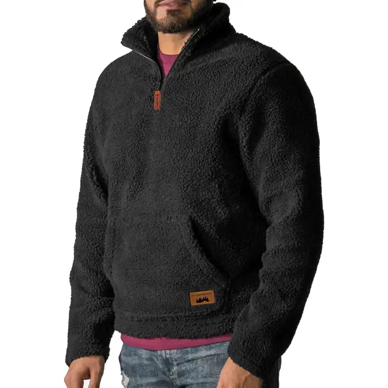Sherpa Fleece pullover Small Black