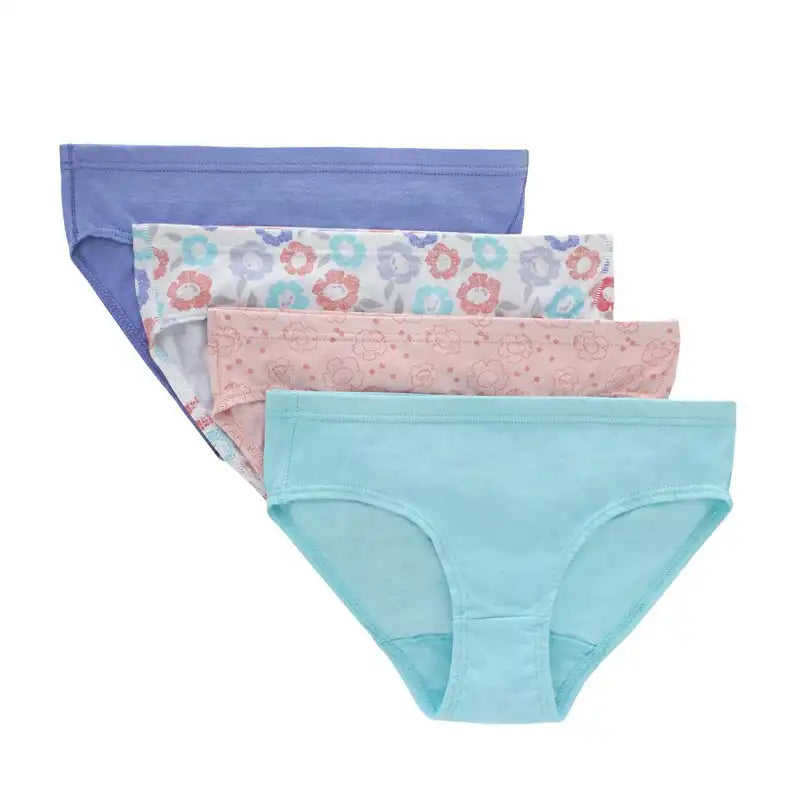 Hanes Girls' Cotton Hipster Underwear, Assorted, 10-Pack