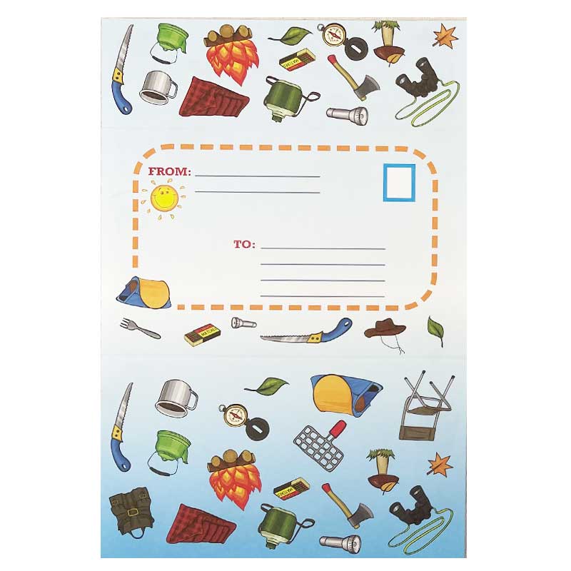 Adventure Print Stationery for summer campers