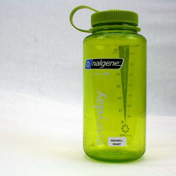 Stick On Name Labels on a water bottle
