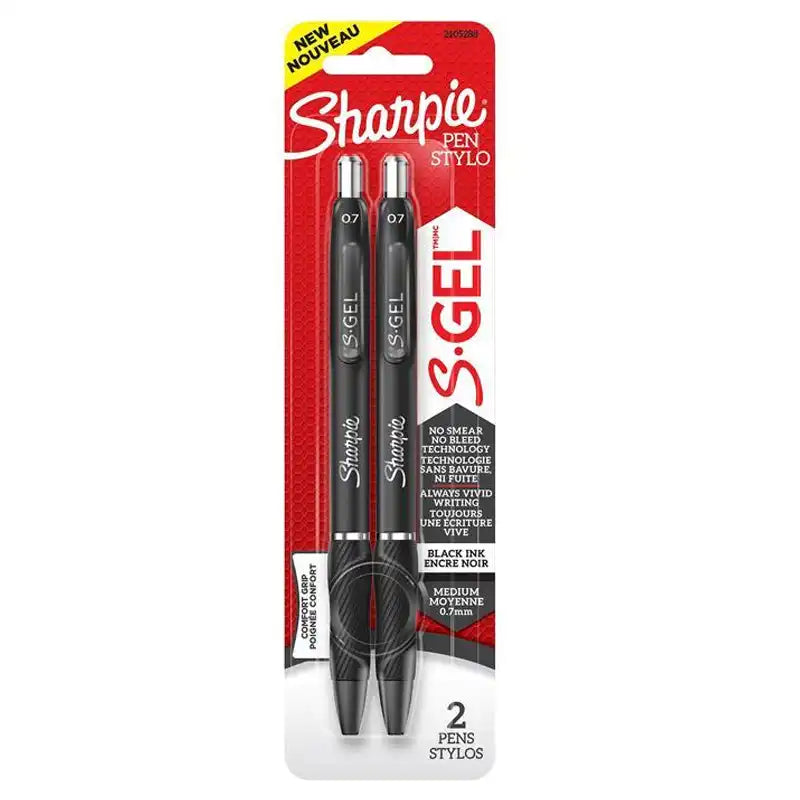 Sharpie Black S-Gel Pen 2pk