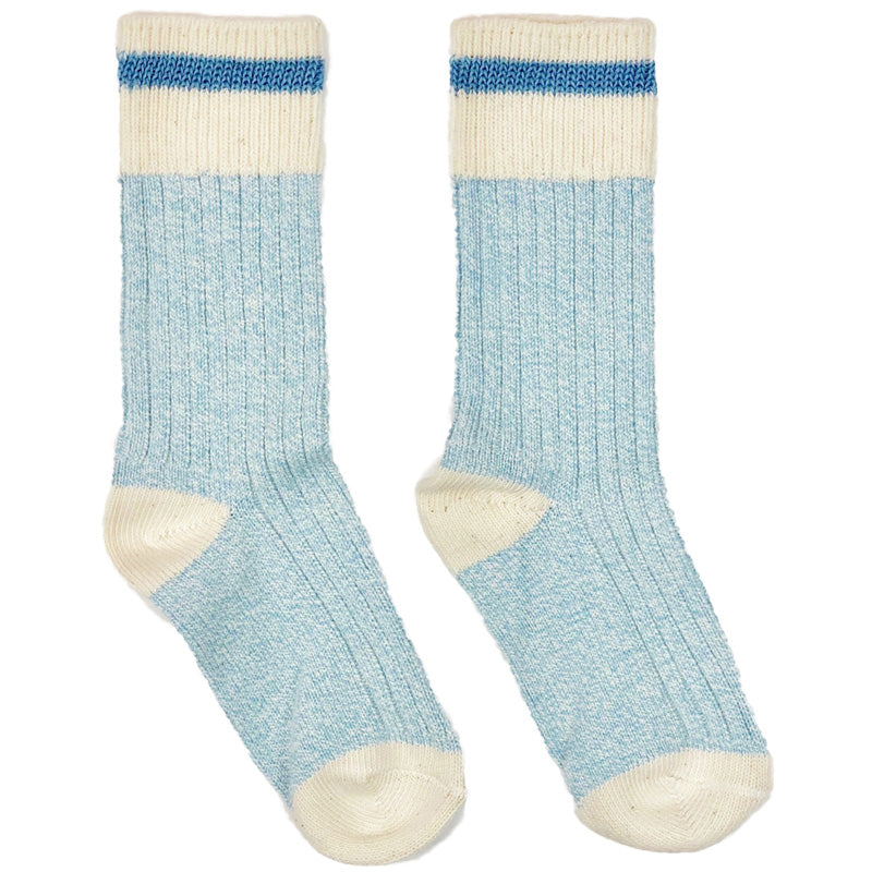 Kids Marled Camper Socks in Blue