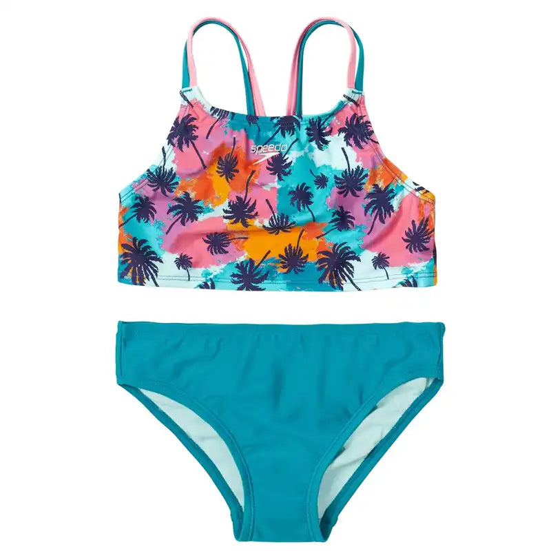 Speedo Girls Strappy Back Two Piece Swimsuit