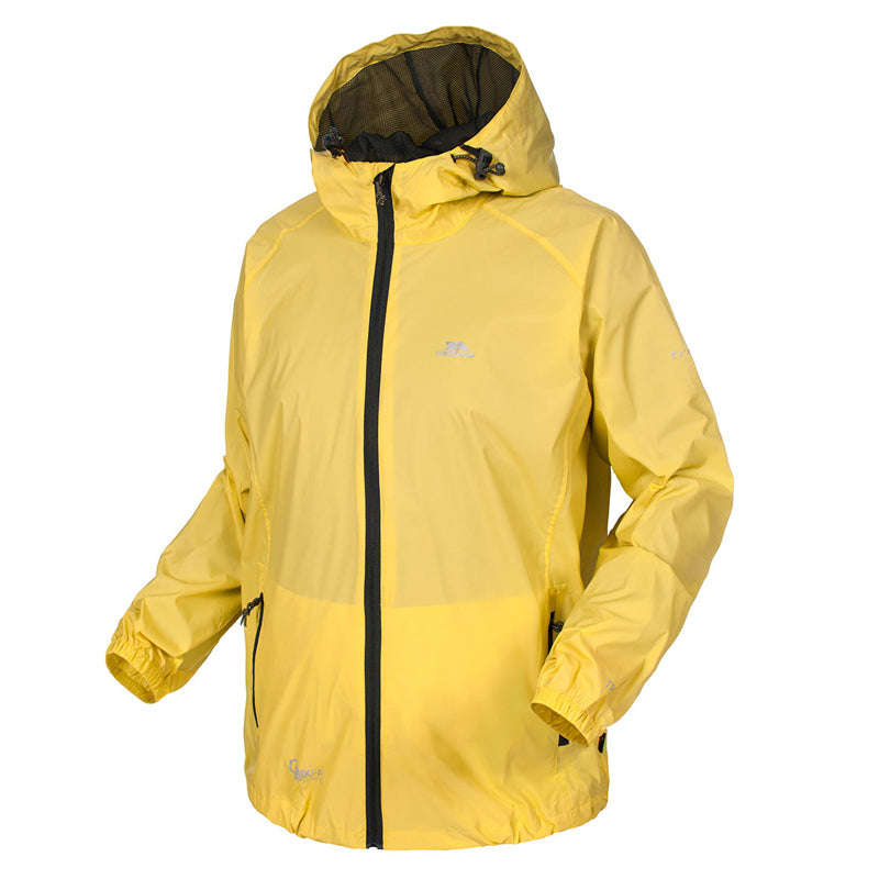 Yellow Trespass Packable rain Jacket