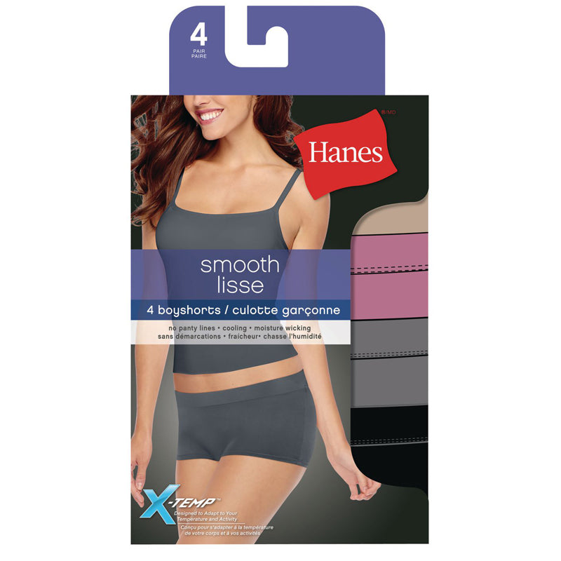 Hanes Ladies Smooth Boyshorts - 4 pack Underwear – Camp Connection General  Store