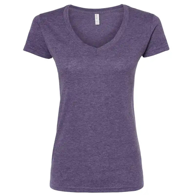 Purple Ladies vneck short sleeve