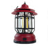 Red outdoor camp lantern with clear glass cover