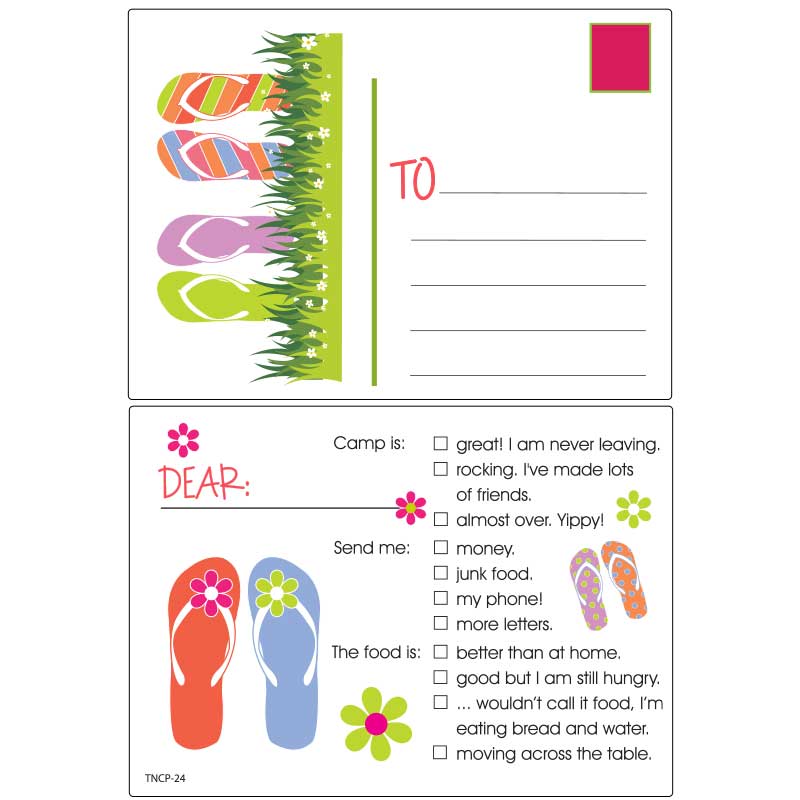 Sandals summer camp post card