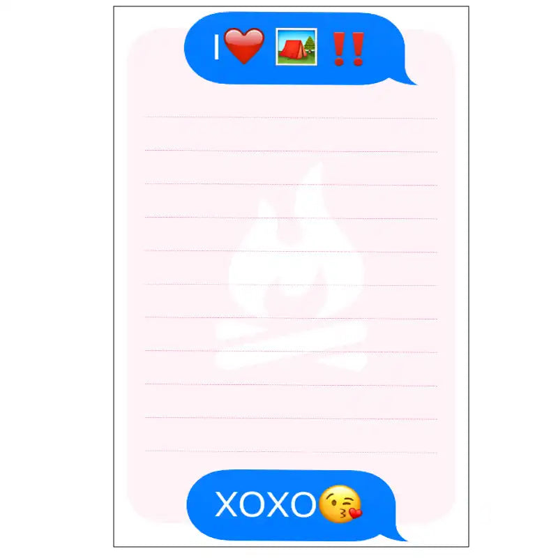 Campers letter paper - Hugs and Kisses