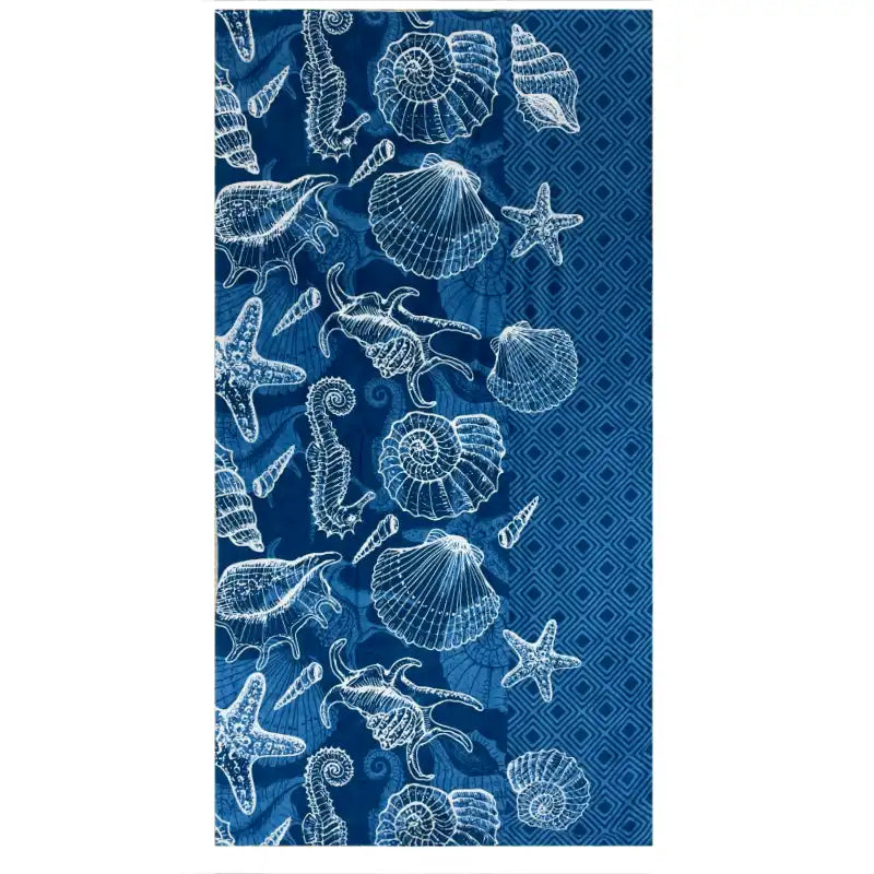 Cotton Velour Beach Towel - Seashells