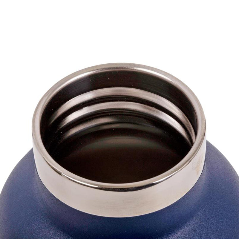 Opening and threads for a blue Pure Stainless Steel water Bottle