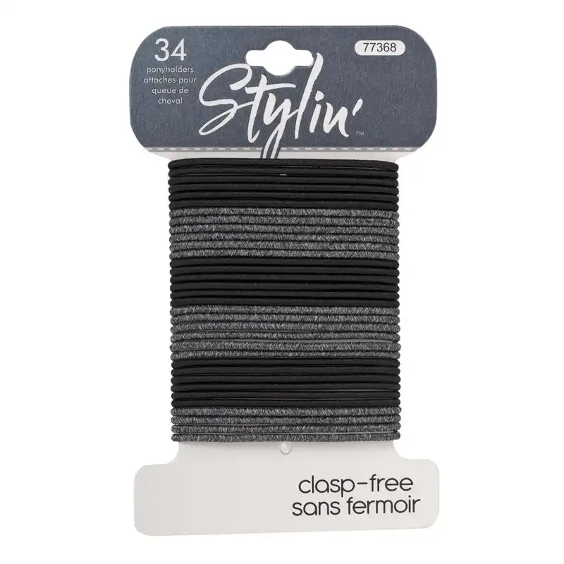 Black and Grey Hair Ties