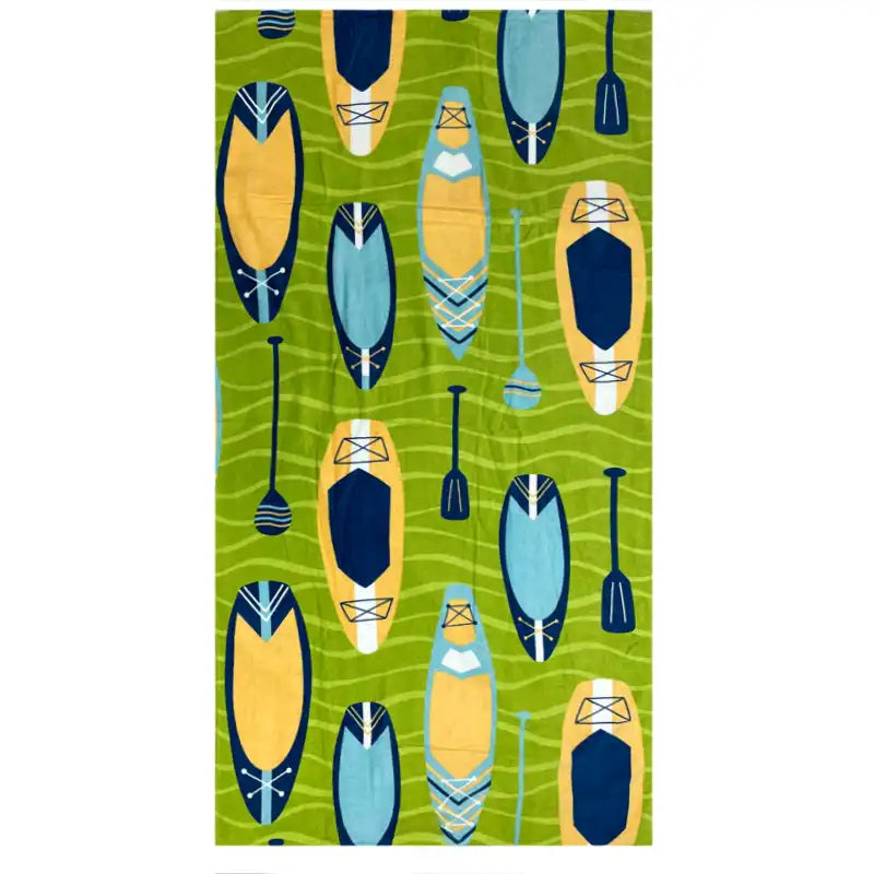 Cotton Velour Beach Towel - Paddle Boards