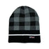 Black Plaid Knit Beanie