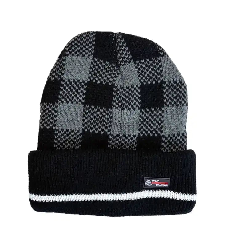 Black Plaid misty Mountain Winter toque