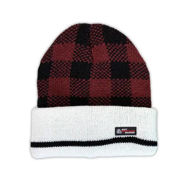 Red Plaid Misty Mountain winter toque