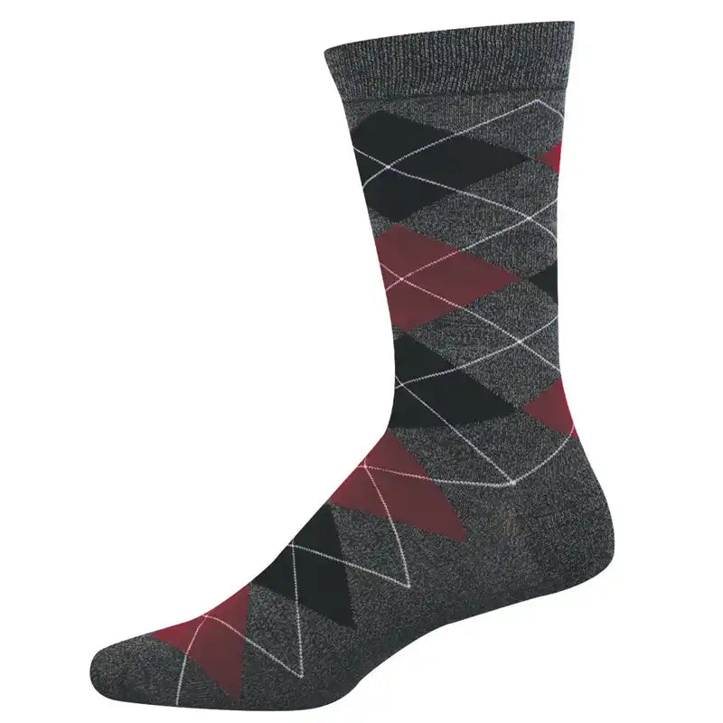 Charcoal Men's Bamboo Argyle Socks