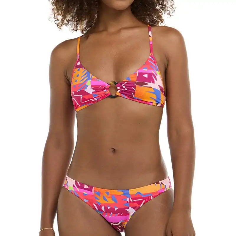 Bright printed bikini bottom