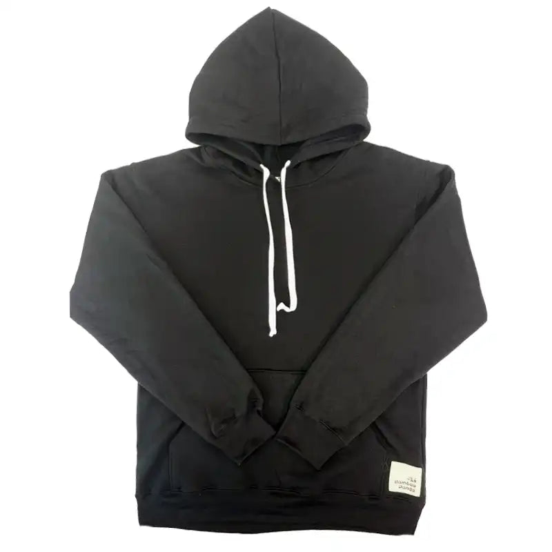 Black Hooded Fleece Sweatshirt