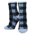 Women's Blue Plaid Plush Socks