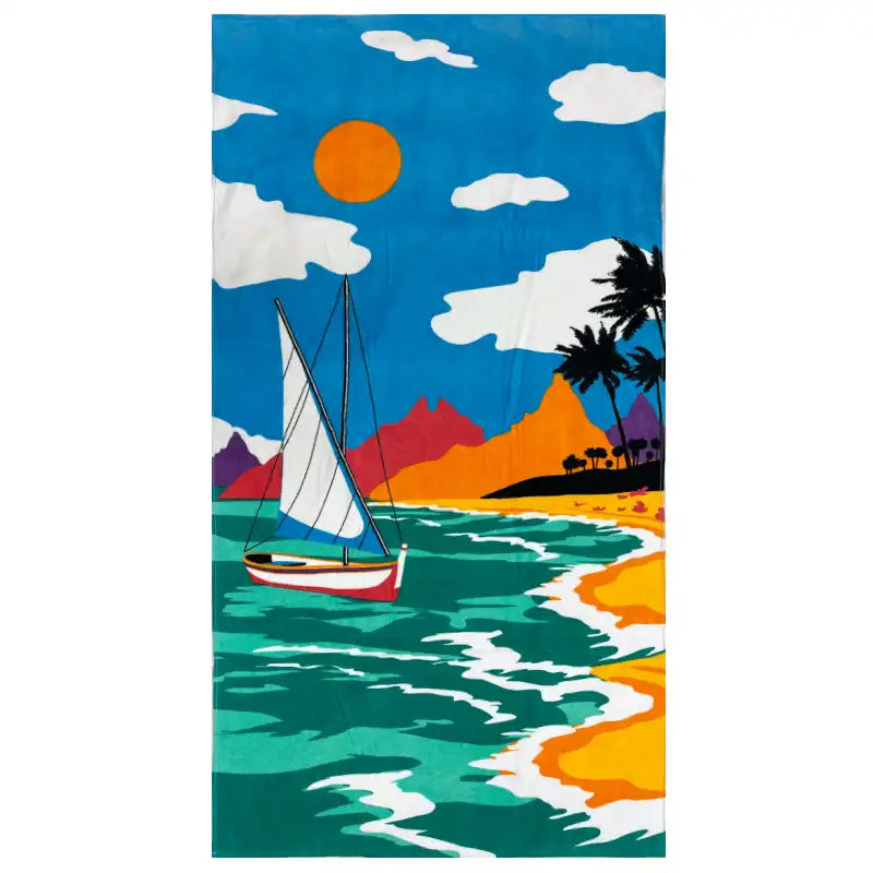 Cotton Beach Towel - Sailing