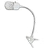 White flexible clip-on reading lamp