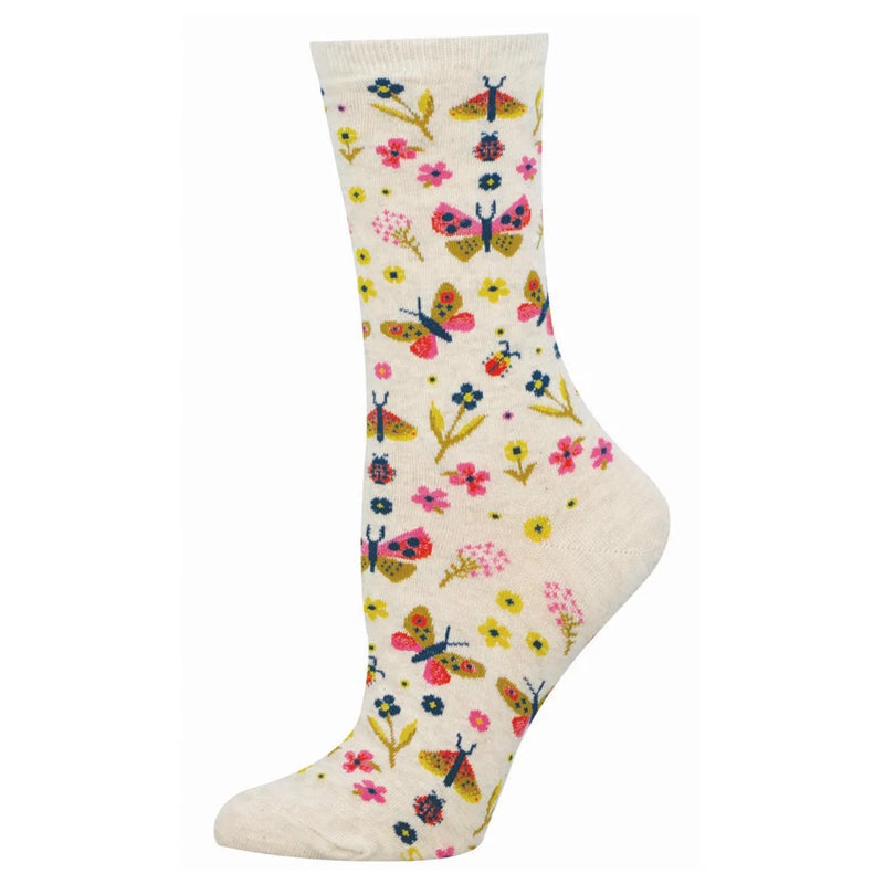 'Butterfly Floral' Women's novelty cotton socks
