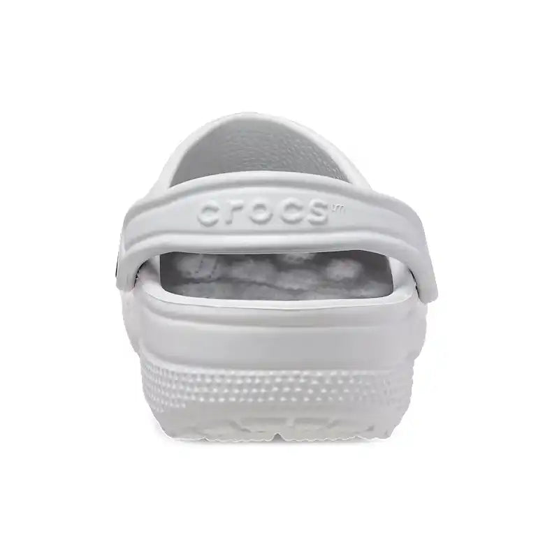 White Crocs sandal rear details