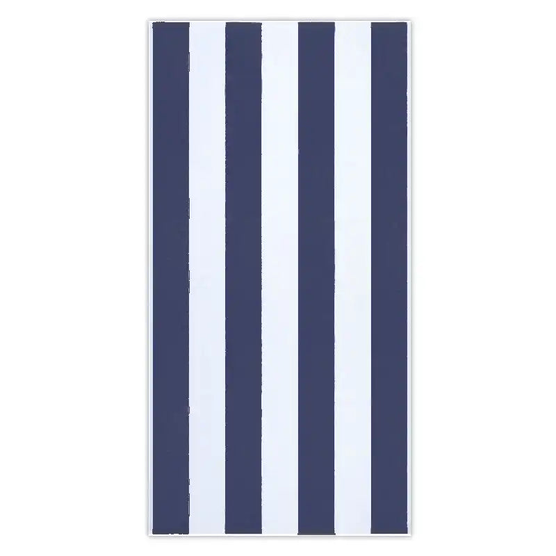 Navy Cabana Striped Beach Towel