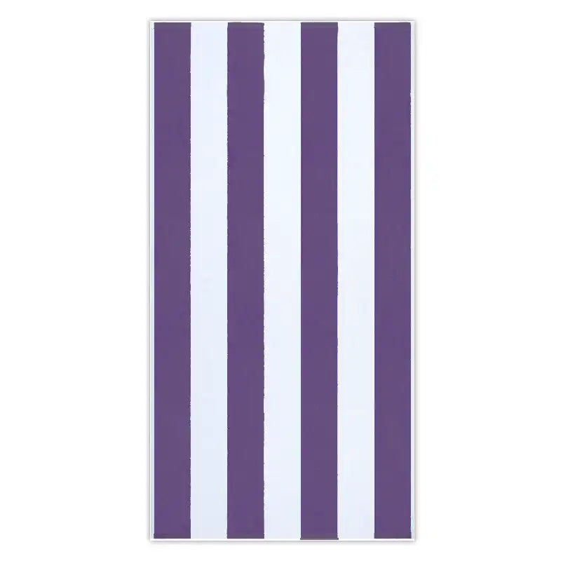 Purple Cabana Striped Beach Towel