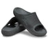 Pair of dark gray Crocs sandals 