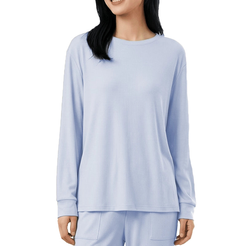 Women's Long Sleeve Pajama top in blue