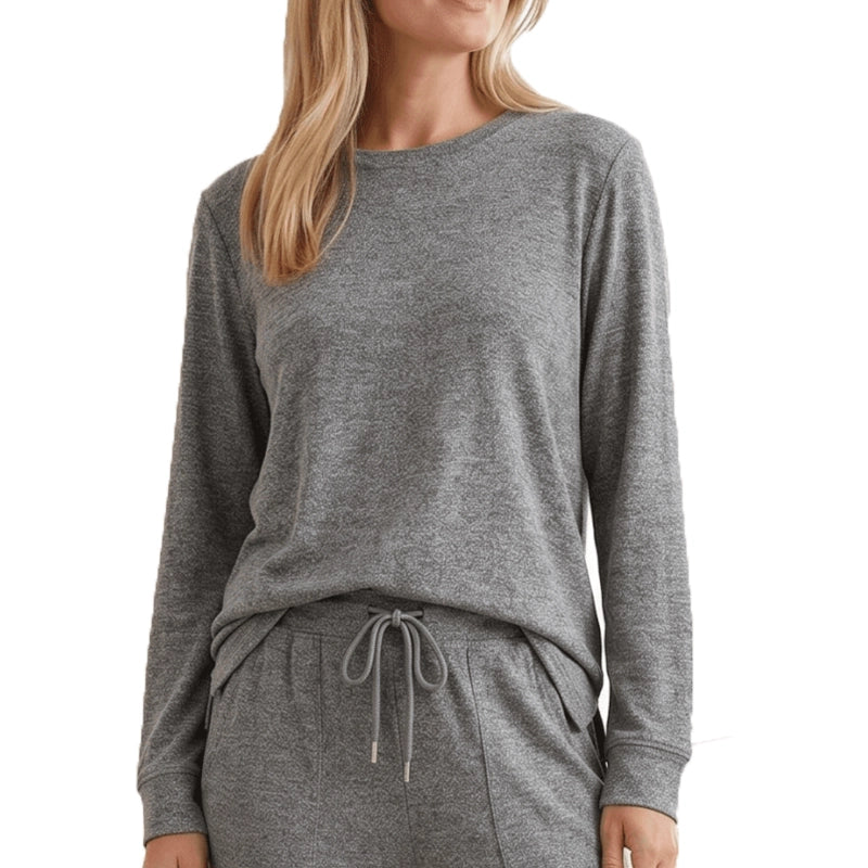 Women's Long Sleeve Pajama top in Grey