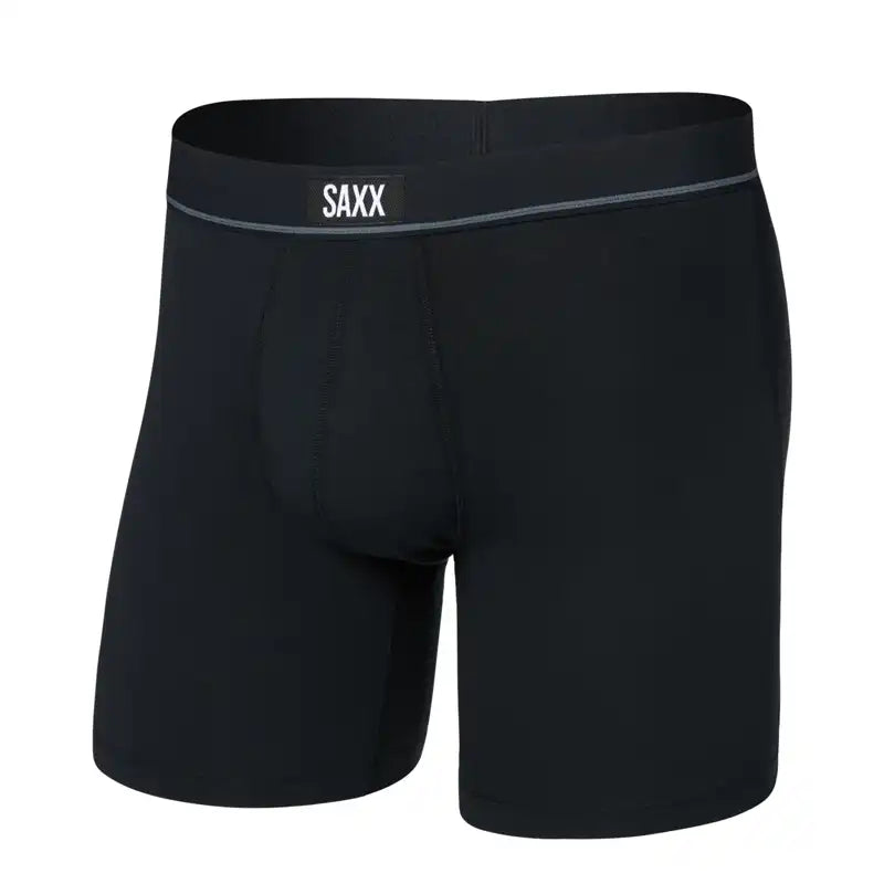 Saxx Men's Boxer Brief - Essential Cotton Black