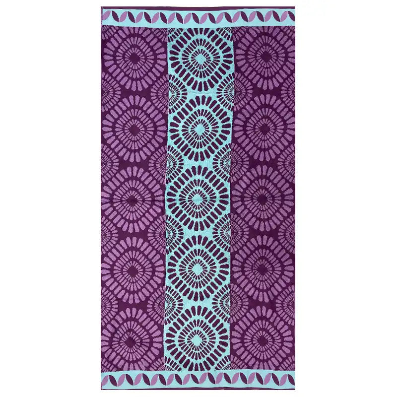 Egyptian Cotton Beach Towel - Purple Mosaic