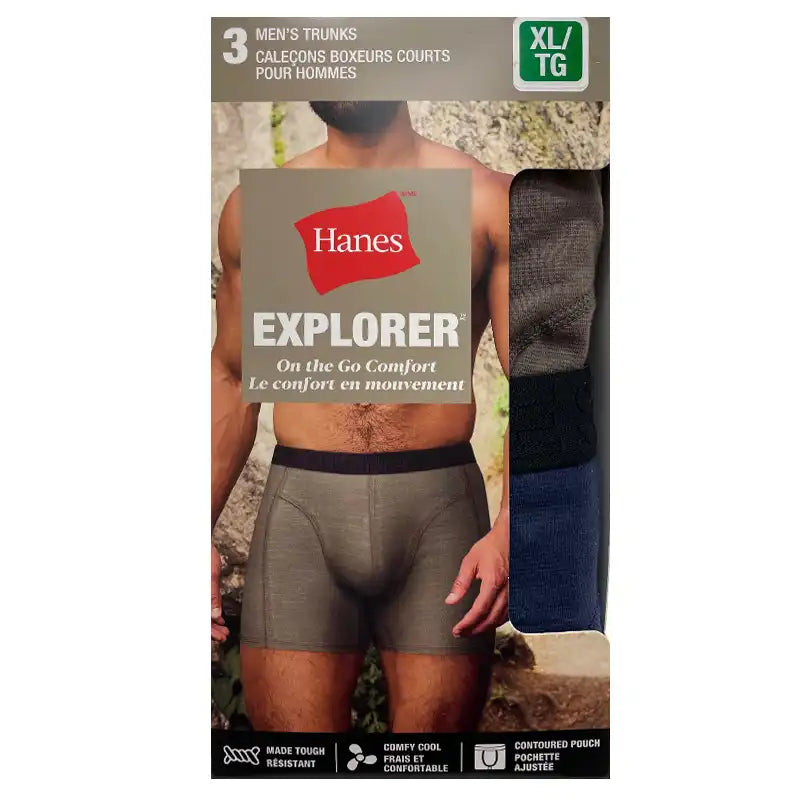 Hanes Men's Explorer Trunks 3-pack – Camp Connection General Store
