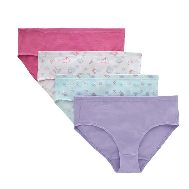 Hanes Girls Underwear, 14 + 4 Bonus Pack Tagless Girls Briefs Sizes 4 - 14