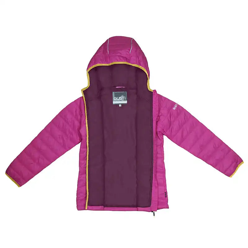 Purple and pink jacket interior detail