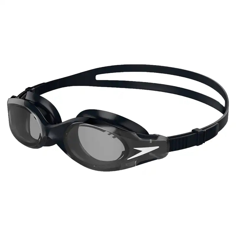 Black swim goggles with Speedo Logo