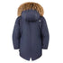Girls Navy Winter Parka Back View