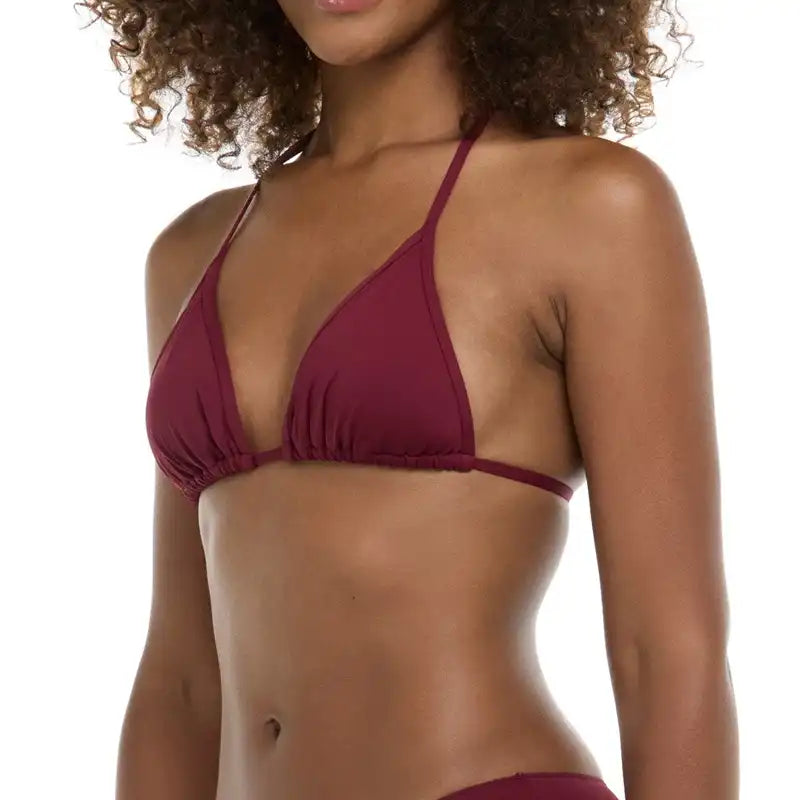 Mulberry Triangle Bikini Top