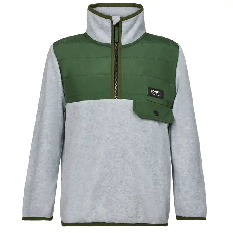 Youth Grey Kombi Half zip fleece