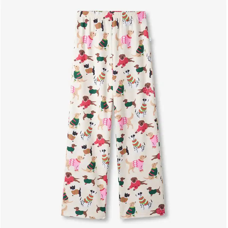 Dog Printed Women's Fuzzy Polar Pants