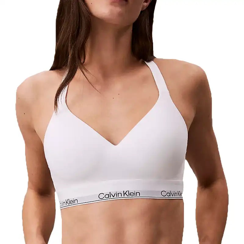 White Calvin Klein Icon Cotton Modal Bralette