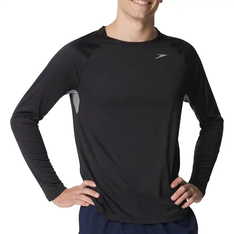 Speedo Long Sleeve Swim tee Black