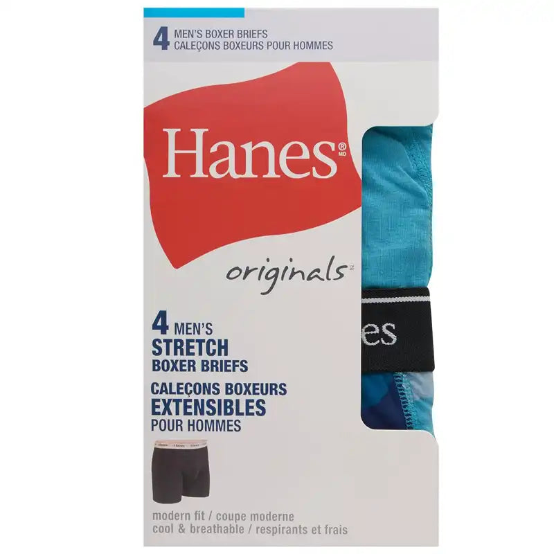Hanes Men's Originals Stretch Boxer Brief 4-pk
