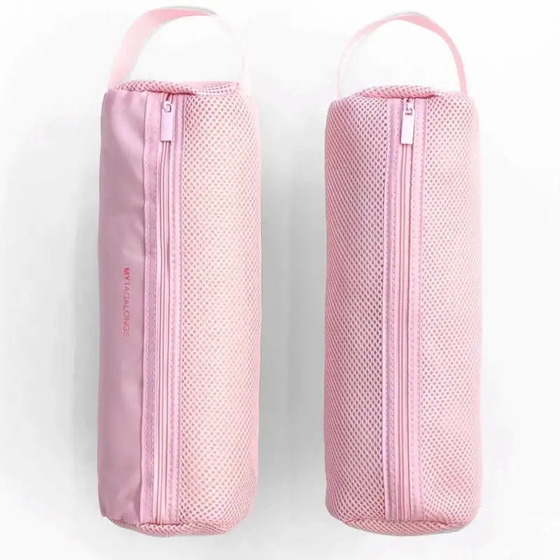 Pink Mesh packing cubes