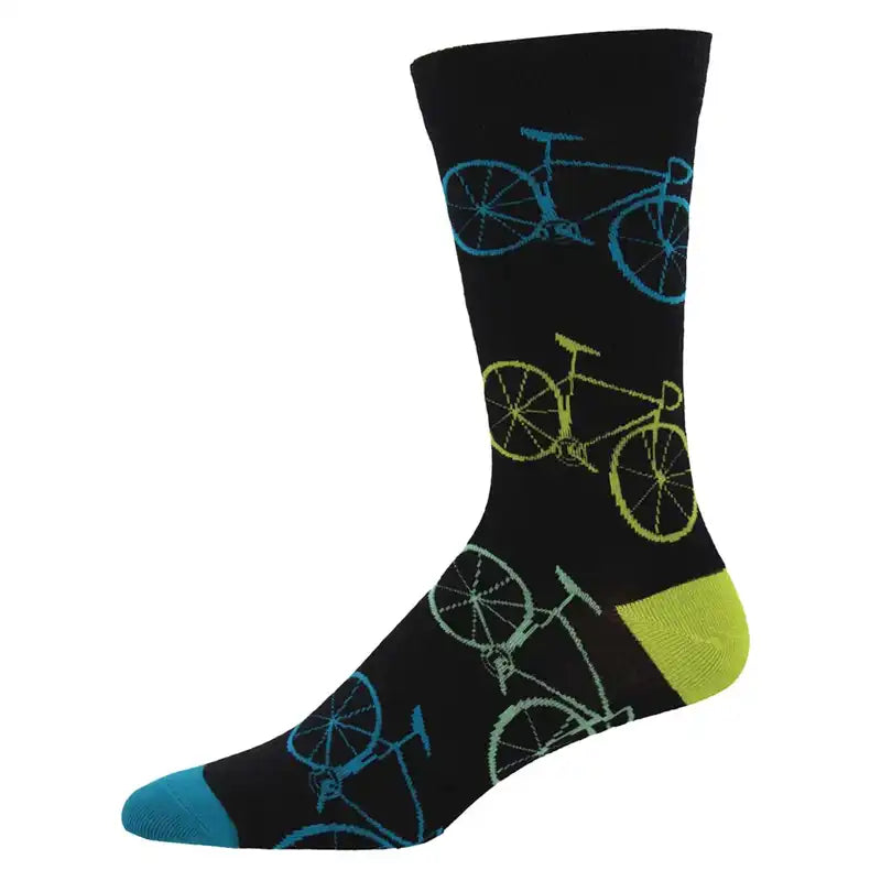 Men's Fixie Bike Bamboo Crew Socks