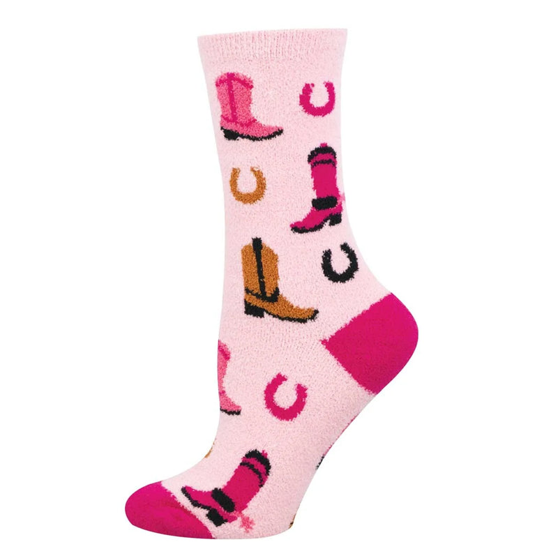 Soft P.J. Socks with cowboy boots, hats and horseshoes.