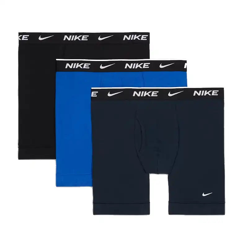 Nike Men's Cotton Boxer Briefs 3pk Blues